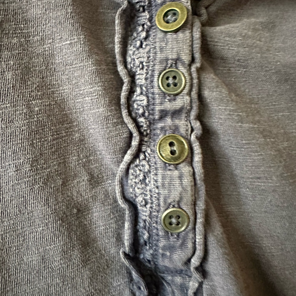 Free People Long Sleeve Top Washed Purple - Picture 3 of 11